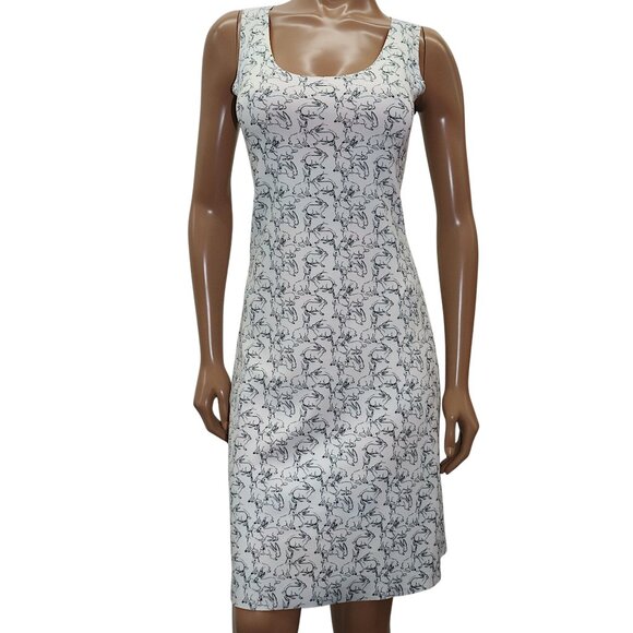 ANIMAPOP Reversible Bunnies / Colorful Geometric Abstract Bodycon Dress M-L - Picture 7 of 9